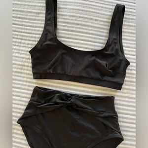 Black High-Waisted Bikini Set